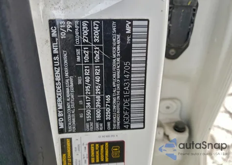 2014 Mercedes-Benz Gl 550 4Matic z USA, uszkodzony, nr VIN 4JGDF7DE1EA314705